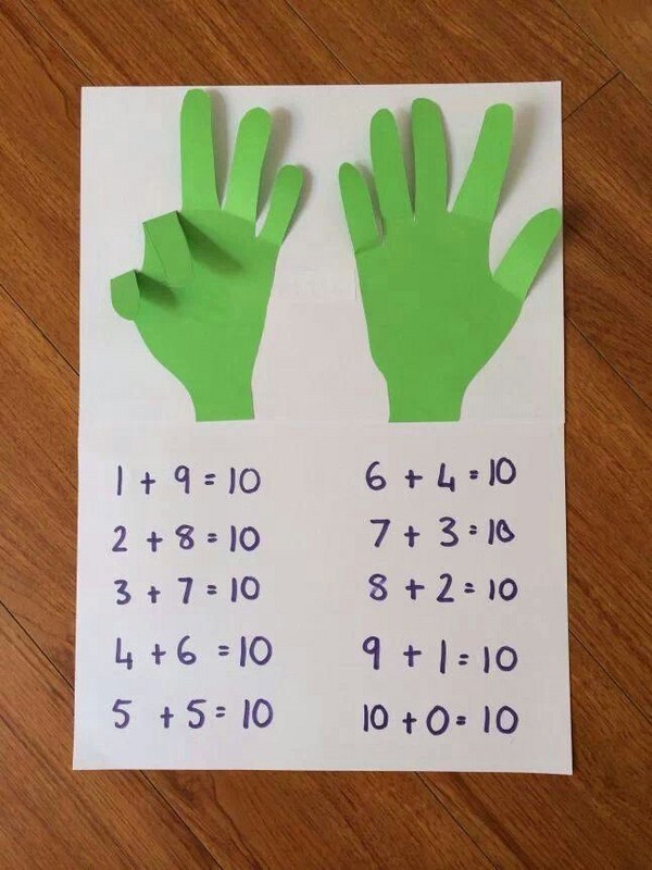 Học toán bằng cách xếp hình bàn tay giấy